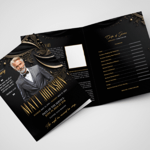 Golden Legacy Funeral Program Design