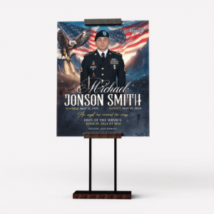 Honoring a Hero – US Army Veteran Funeral Collage Poster Design
