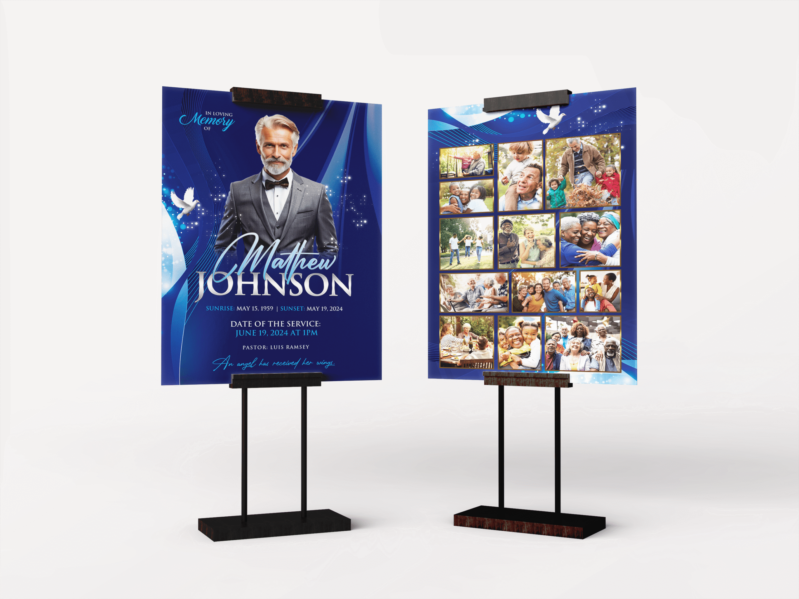 Blue Legacy – Memorial Collage Poster Design