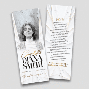 Dandelion Whispers Memorial Bookmark Design